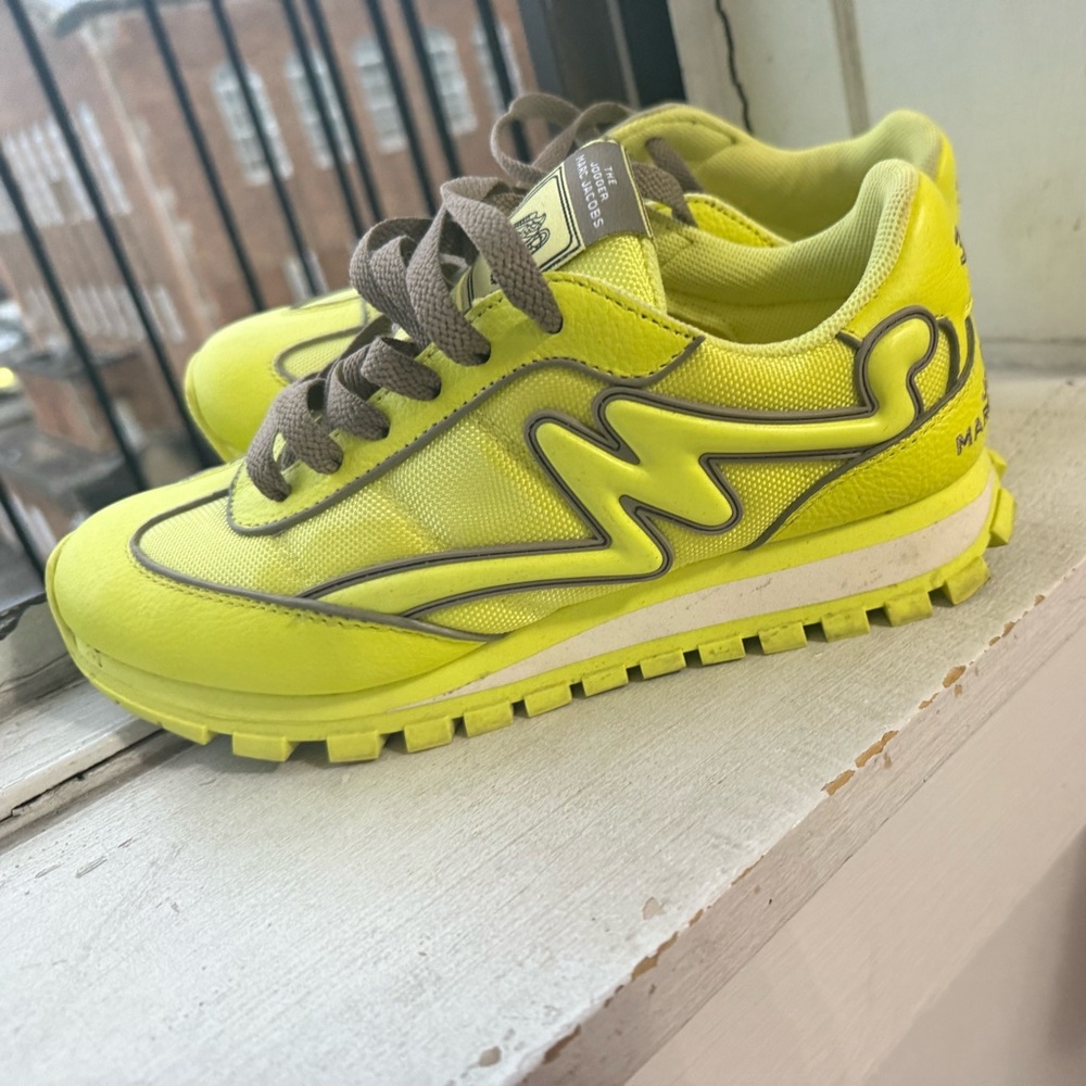 Marc Jacobs Women's Neon Yellow Sneakers - Picture 2 of 11